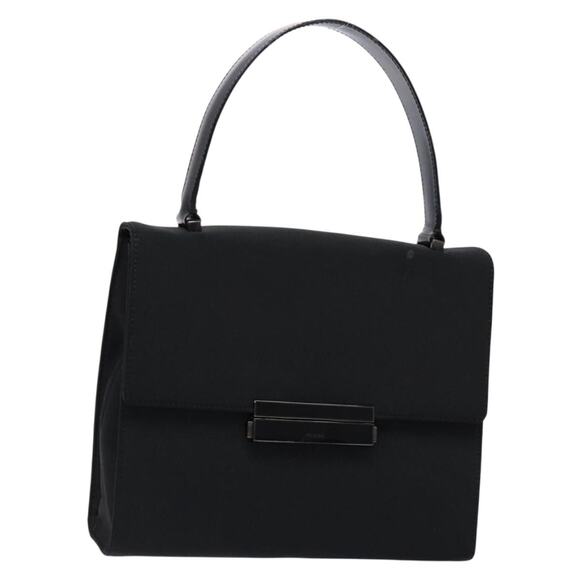 PRADA Hand Bag Nylon Black Silver - Picture 1 of 12